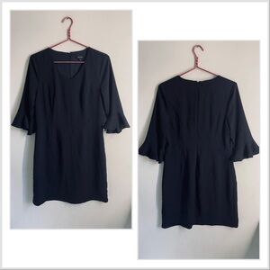 Suite Alice Tailored Bell Sleeve Black Dress Size M